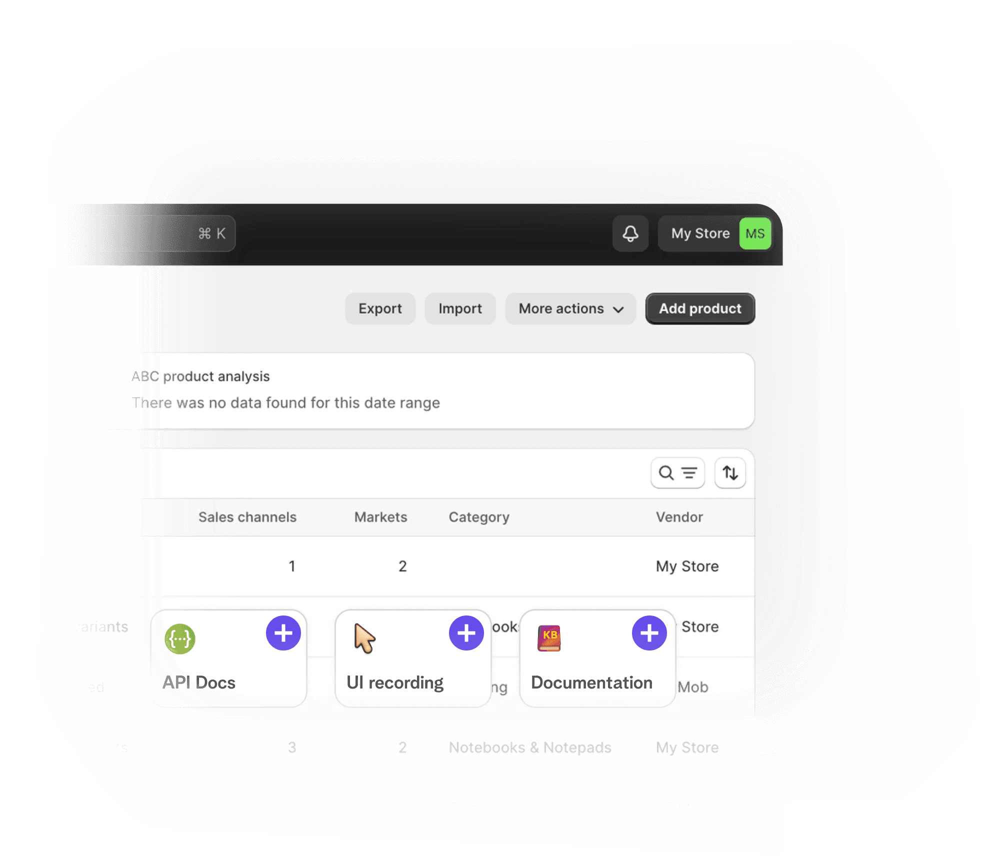 Record Background Interface